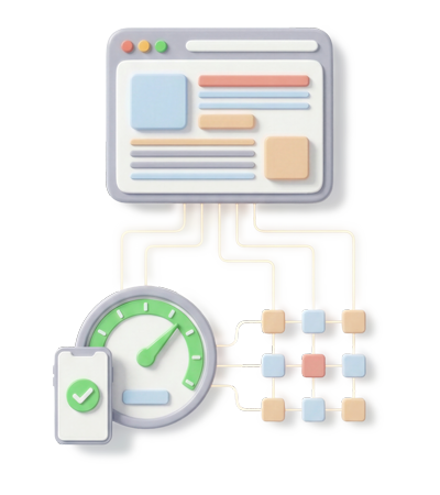 Technical website optimization illustration